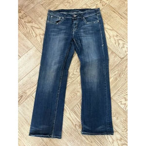 Cowgirl Tuff Women's Size 35x33 "Believe, Victory, Peace" Mid-rise Bootcut Denim